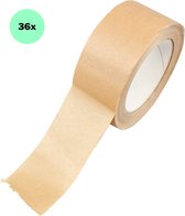verpakkingstape papier eco papier tape - 50mmx50m - 36 rollen duurzame verpakkingstape