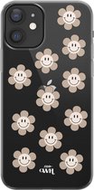 xoxo Wildhearts case voor iPhone 11 - Smiley Flowers Nude - xoxo Wildhearts Transparant Case