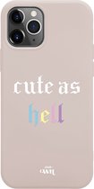 iPhone 12 Pro Max - Cute As Hell Beige - iPhone Rainbow Quotes Case