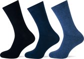 Sokken Teckel | uni sokken | katoen | blauw | 3-pack