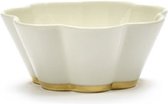 Serax Roger van Damme Desiree bowl geribbeld D11cm H4.6cm wit / goud