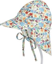 Zonnehoed Met Nekflap - Strand Design - UV Werend - Verstelbaar - Sneldrogend - Kind - 3-18 Maanden