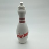 Bowling Bowlingpin bidon 'Pin sipper' met rode  opdruk 'Bowling' , er kan ongeveer 1 liter in.