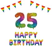 25 jaar Verjaardag Versiering Pakket Regenboog