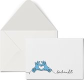 Carte de remerciement - Docteur - Set de 3 - Y compris les enveloppes - 148x105 mm