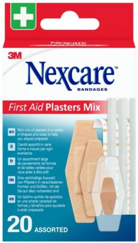 5x 3M eerste hulp kit Nexcare First Aid Kit, op blister