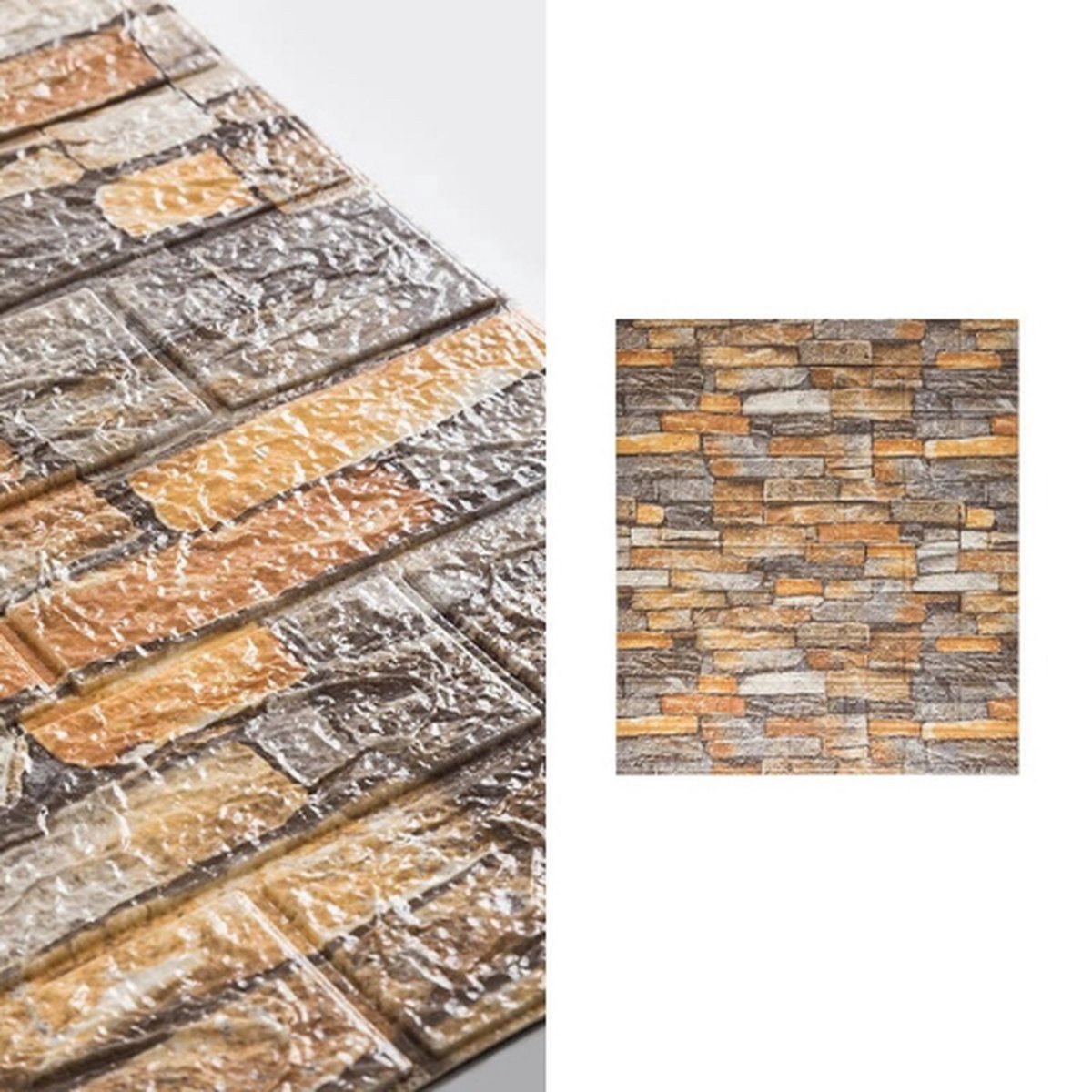 HLCUI Schil en plak 3D wandpanelen, zelfklevend PE schuim HLCUI Schil en plak 3D wandpanelen, zelfklevend PE schuim