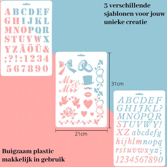 Gipsbuik XL Pakket - Met 3 Sjablonen en 12 Kleuren Verf - 5 Rollen Extra Groot en Sterk Gipsverband - Niet Toxisch- Baby Buik Zwanger van Bellyprint — afbeelding 5