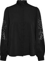 Vero Moda Blouse Vmvica Ls Shirt Wvn Ga 10253642 Black Dames Maat - XL