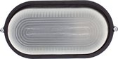 Bulleye buitenlamp - Industrieel - Zwart - Met melkglas - E27 - IP54 - MAX. 60W - Met muurschroeven