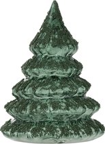 J-Line decoratie Kerstboom Suiker - glas - groen - small
