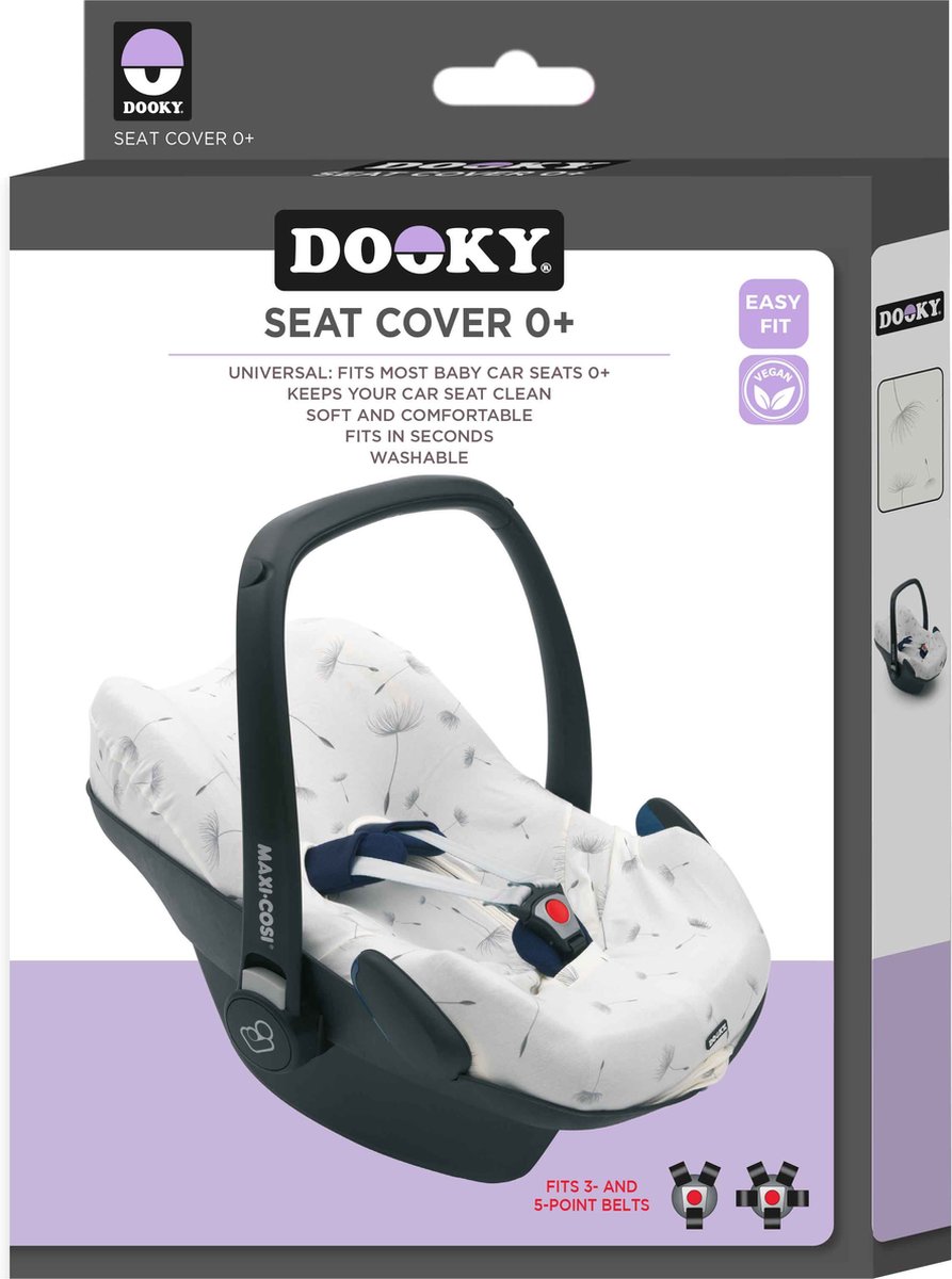 Dooky Seat Cover 0+ Autostoelhoes Dandelion - Universele Autostoelhoes Maxi Cosi CabrioFix, Maxi Cosi hoes Pebble, Maxicosi hoes, Cybex en meer - Autostoelhoes Baby Universeel – foto 2