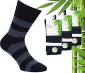 3 Paar Boru Bamboo Sokken - Bamboe - Stripe - Donker Blauw - Maat 43-45