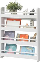 Mara Boekenrek - Wandplank - 4 Vakken - Boekenplank - Wit - MDF - 60 x 80 x 12 cm