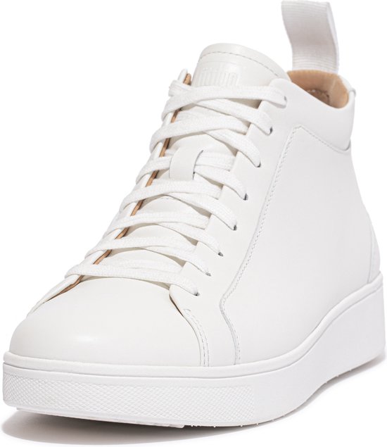 FitFlop Rally High Top Leren Sneakers WIT - Maat 42