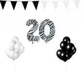 20 jaar Verjaardag Versiering Pakket Zebra