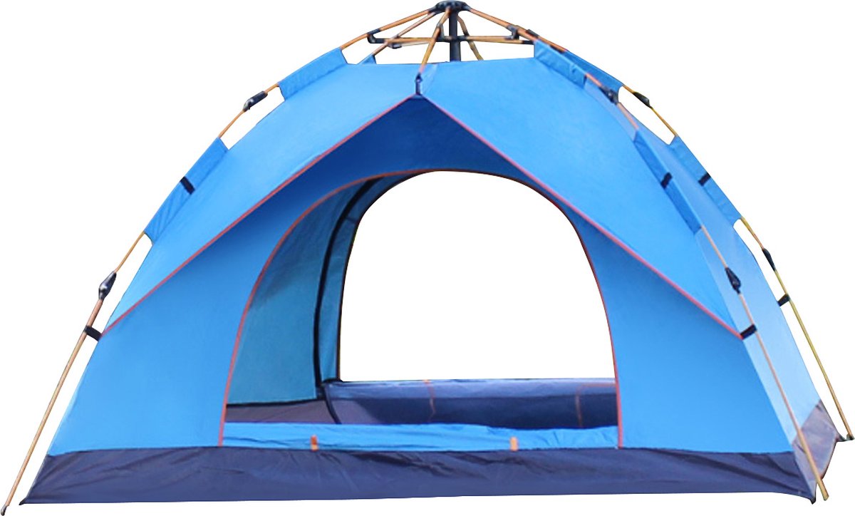 Waterdichte Automatisch Tenten-Pop up Tent-3-4 Personen Tentje-Lichtgewicht tenten-Anti-UV-voor Kamperen & Buiten & Wandelen-Blauw