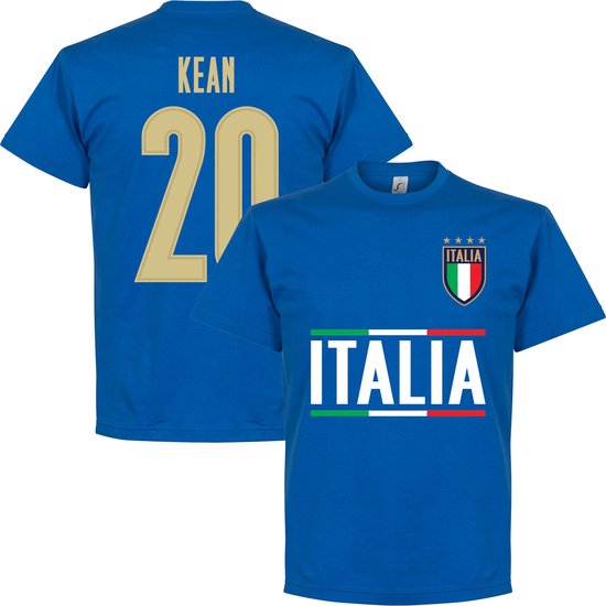 Italië Squadra Azzurra Kean Team T-Shirt - Blauw