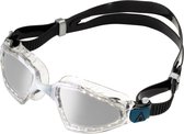 Aquasphere Kayenne Pro - Zwembril - Volwassenen - Silver Titanium Mirrored Lens - Transparant/Grijs