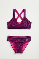 WE Fashion Meisjes bikini met luipaarddessin