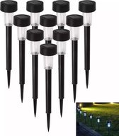 BOTC 10 stuks LED zonne energie fakkel buiten - Tuinfakkel - Buitenverlichting