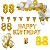 88 jaar Verjaardag Versiering Pakket Goud XL