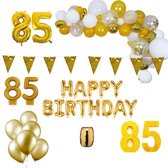 85 jaar Verjaardag Versiering Pakket Goud XL