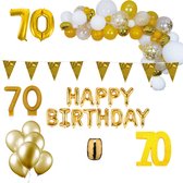70 jaar Verjaardag Versiering Pakket Goud XL