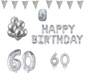 60 jaar Verjaardag Versiering Pakket Zilver