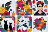 Bekking & Blitz - Sous- Sous-verres - 6 pièces - Art - Frida - Inspiré par Frida Kahlo - Artiste mexicain