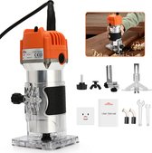 Topshak Hand Trimmer - Freesmachine - Houtbewerking Graveren - Hand Carving Machine Set - 6,35mm Stalen Chuck - 30000rpm - 220V- voor hout Router