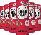 6x Marcel's Green Soap Deodorant Stick Argan & Oudh 40 gram