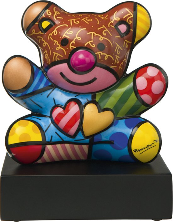 Goebel - Romero Britto | Decoratief beeld / figuur Truly Yours 12 | Porselein - Pop Art - 12cm
