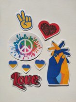 Steun Oekraïne - Stickers - Stickers voor Oekraïne - Help - stickervel