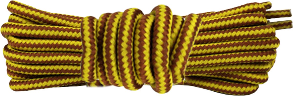 Feterz | Ronde schoenveter bruin geel | Lengte: 140cm | Breedte: 4,5mm