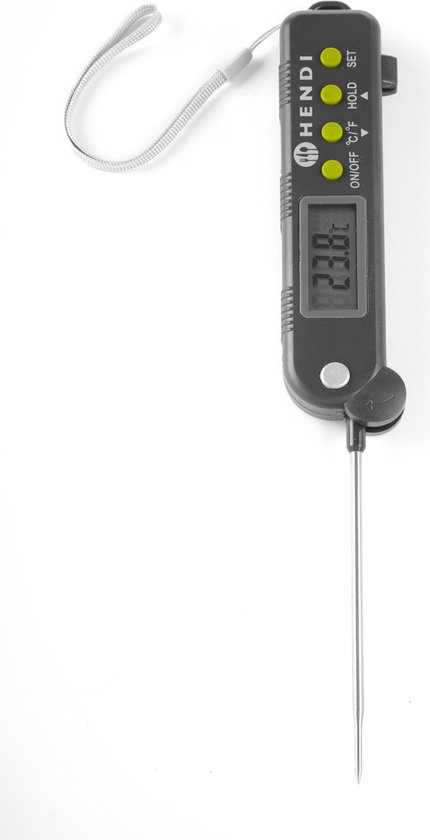 kleding stof Fluisteren Fjord Hendi Keukenthermometer Digitaal - Professionele Vleesthermometer - met  inklapbare... | bol.com
