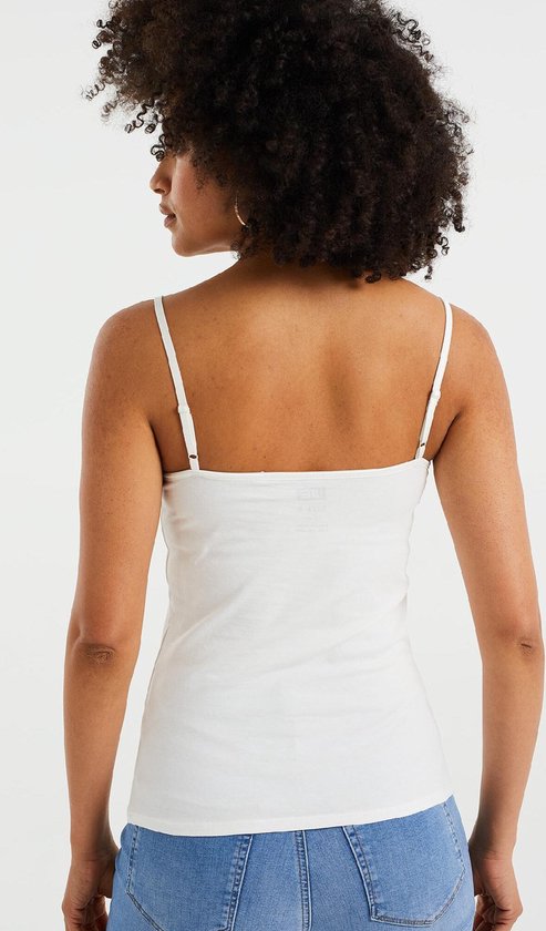 WE Fashion Dames singlet met kant - Maat S