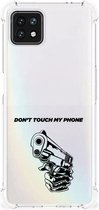 Telefoonhoesje  OPPO A53 5G | A73 5G Leuk TPU Backcase met transparante rand Gun Don't Touch My Phone