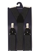 Bretels - Bretels heren - Zwarte bretels - Verstelbare bretellen - Bretellen met clips - Gestipte Bretels