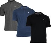 Donnay Polo 3-Pack - Sportpolo - Heren - Maat XL - Charcoal/Navy/Zwart (268)