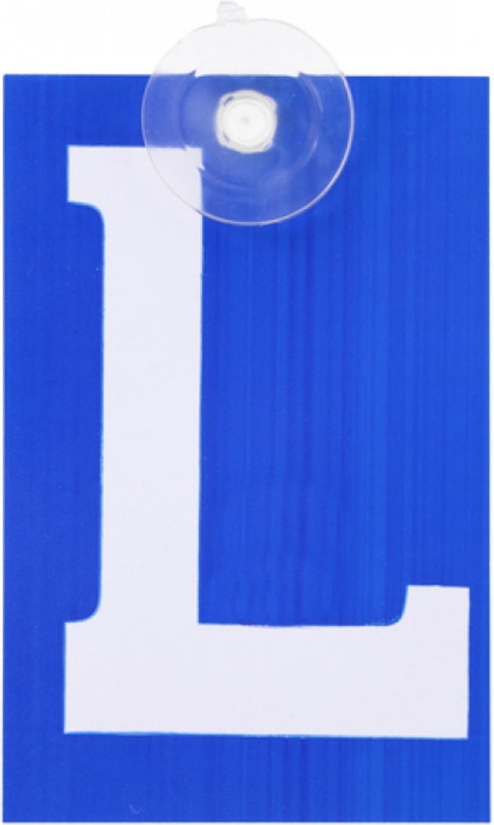 ProPlus L-plaat met zuignap - eenvoudig te bevestigen - 16 x 10 cm - blauw/wit