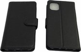 iPhone 12 Pro Max Zwart Stevige Portemonnee Wallet Case - Pasjeshouder - boek Telefoonhoesje Kunstleer - Book case - 2x Gratis Screen Protector
