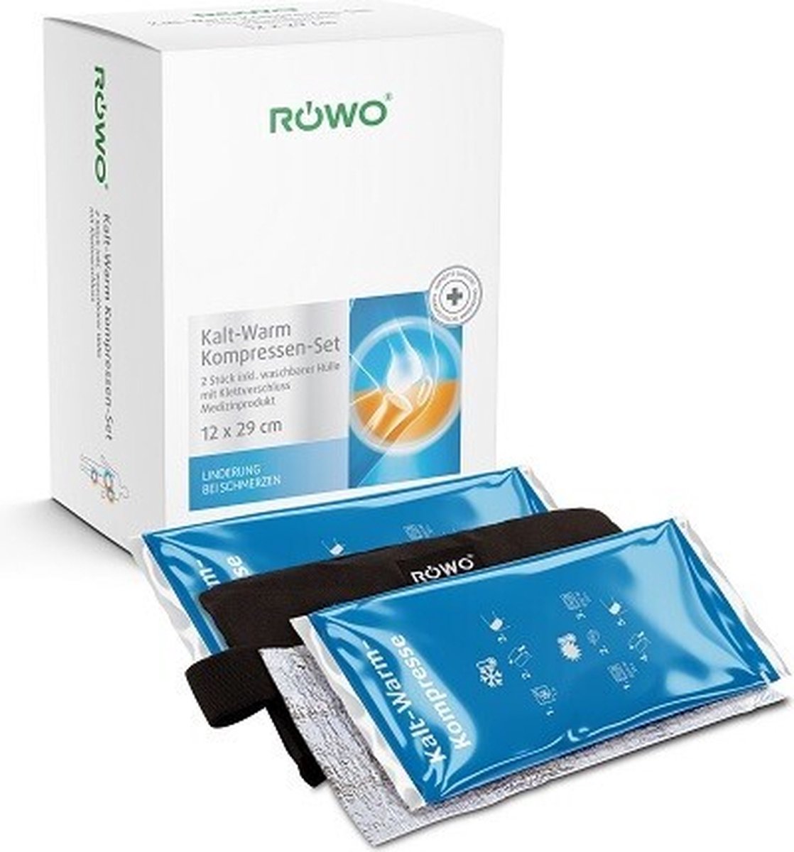 Goedkoopste Röwo Cold-Hot Pack 2stuks Houder met klittenband 12x29cm