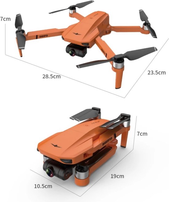 Smart Life Professionele Drone - 4K HD camera - Drone met GPS - Inclusief 2 Accu's - Oranje