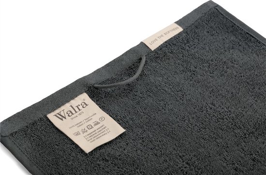 Walra Gastendoek Soft Cotton - 6x 30x50 - 100% Katoen - Antraciet - Walra