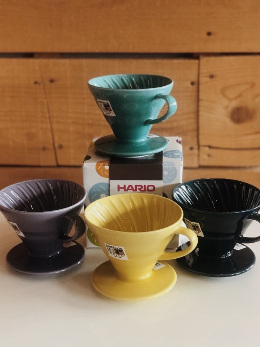 Hario V6002 Ceramic Dripper "Colour Edition" Turquoise Blue