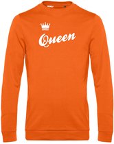 Sweater Queen unisex | oranje shirt sweater | Koningsdag kleding | Oranje | maat S