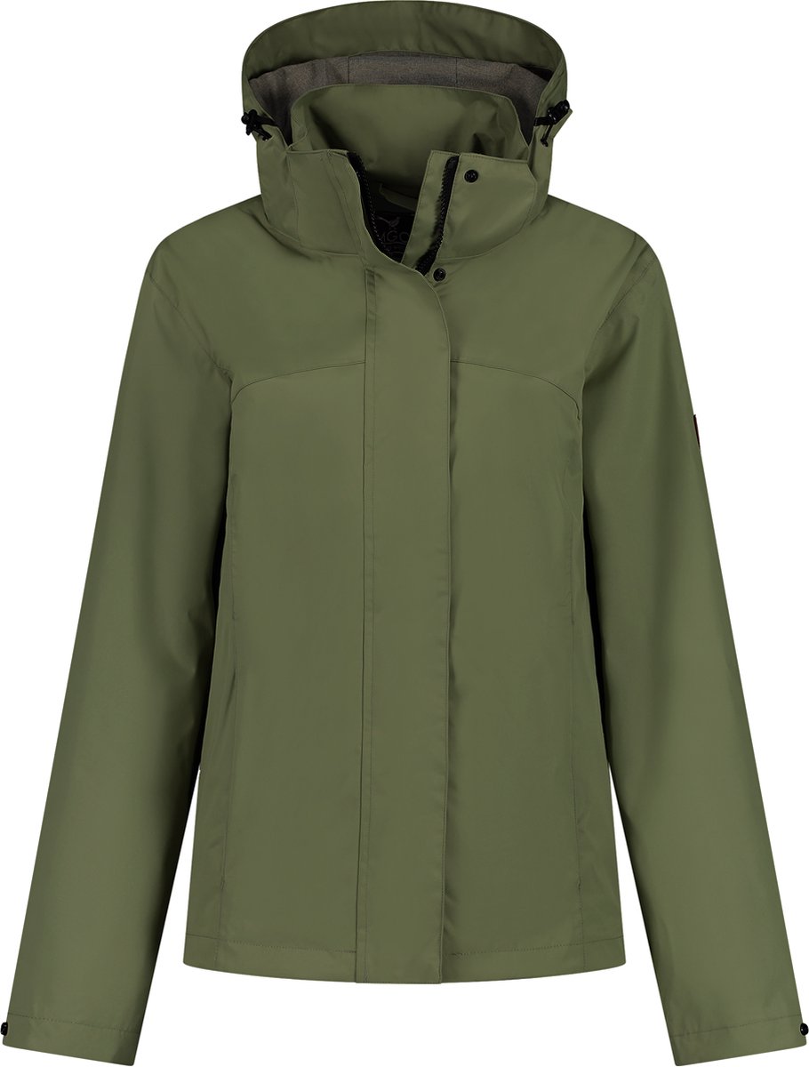 MGO Jane Jacket Regenjas dames kort wind- en waterdicht jack Olijfgroen