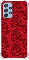 GSM Hoesje Geschikt voor Samsung Galaxy A73 Anti Shock Case met transparante rand Red Roses