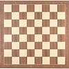 Afbeelding van het spelletje Wedstrijd Schaakbord: Mahonie en esdoorn luxe schaakbord 45 cm met notatie - veldmaat 50 mm - nr: 5